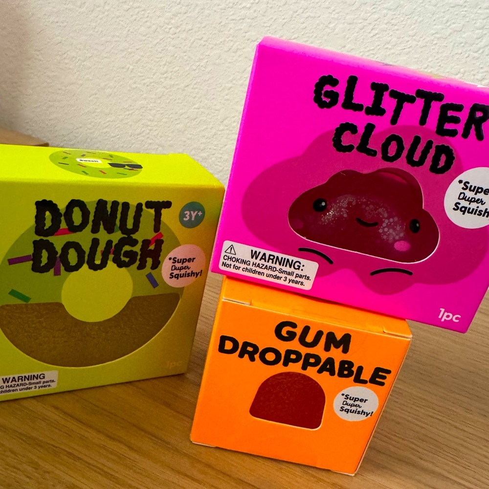 J’adore x Target SQUISHIES. Glitter Cloud, Gumdrop, Donut